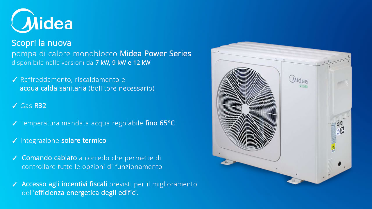 pompe di calore midea climaway
